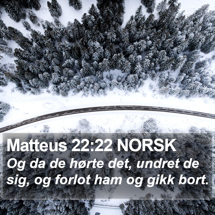 Matteus 22:22 NORSK Bible Study