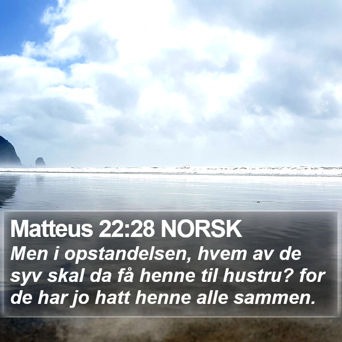 Matteus 22:28 NORSK Bible Study