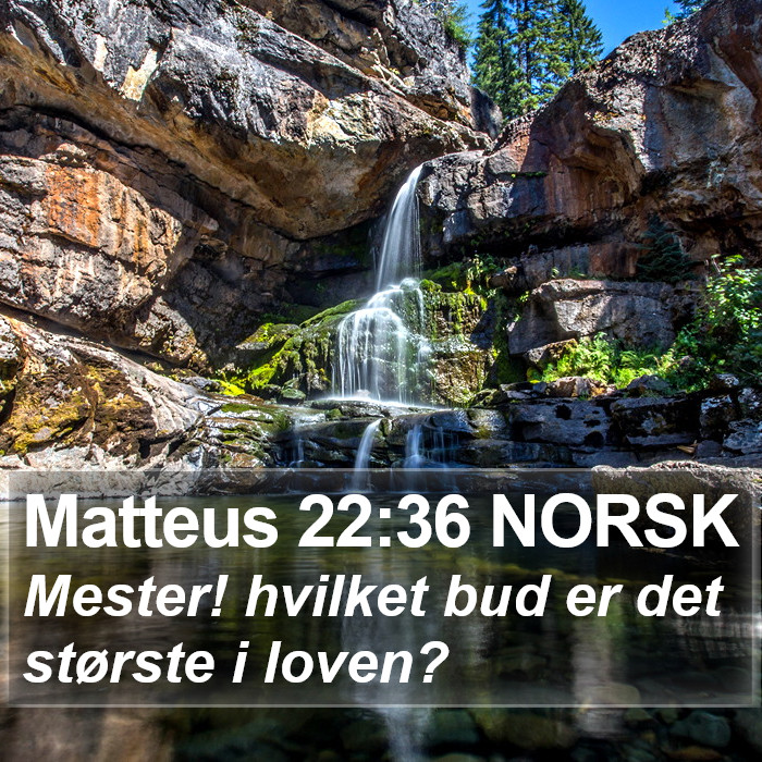 Matteus 22:36 NORSK Bible Study