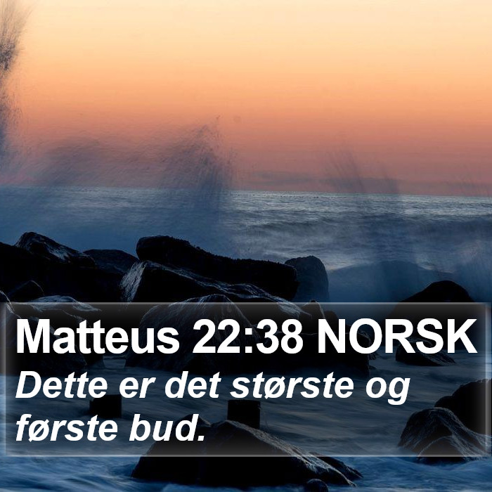 Matteus 22:38 NORSK Bible Study