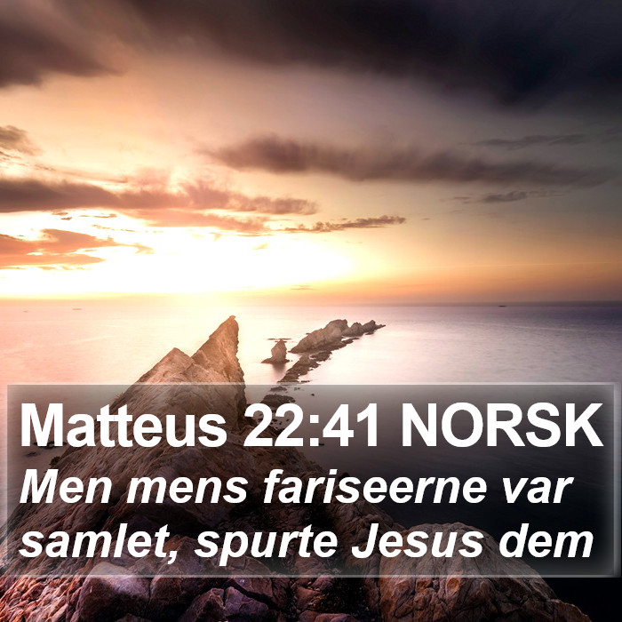 Matteus 22:41 NORSK Bible Study