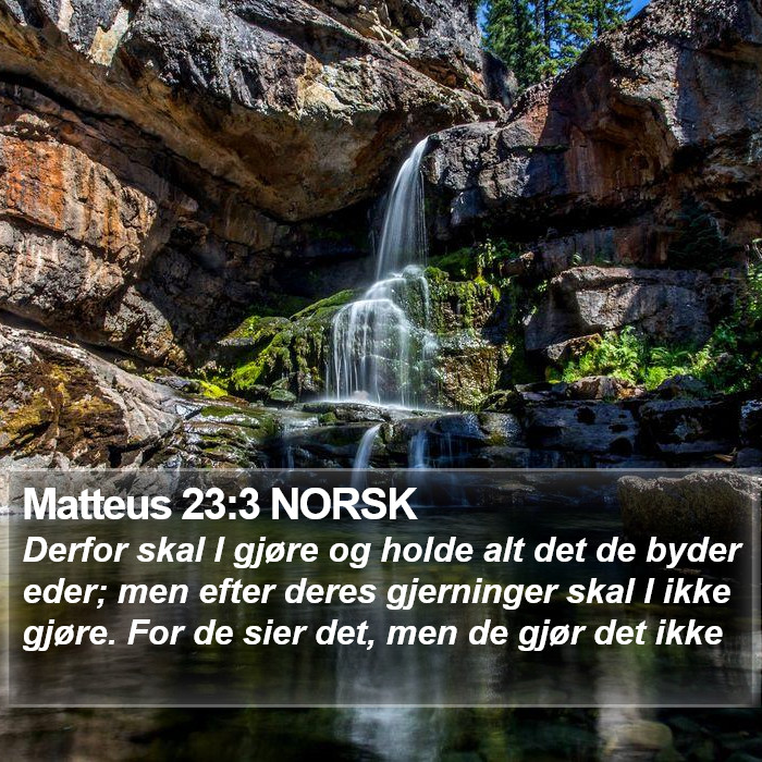 Matteus 23:3 NORSK Bible Study