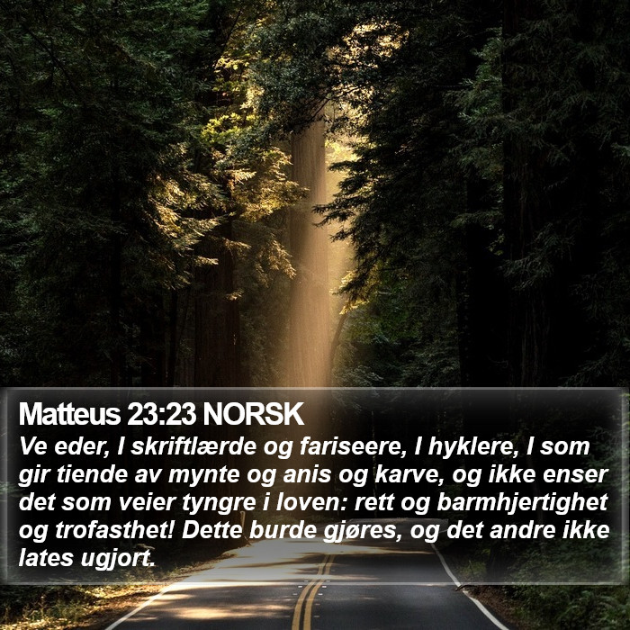 Matteus 23:23 NORSK Bible Study