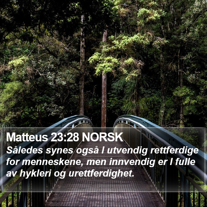 Matteus 23:28 NORSK Bible Study