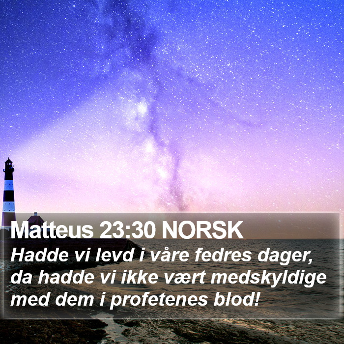 Matteus 23:30 NORSK Bible Study