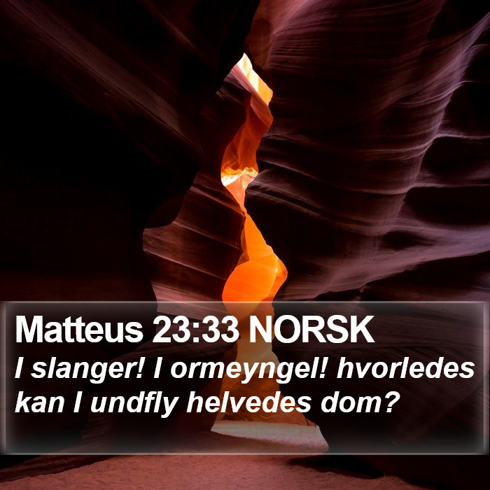 Matteus 23:33 NORSK Bible Study