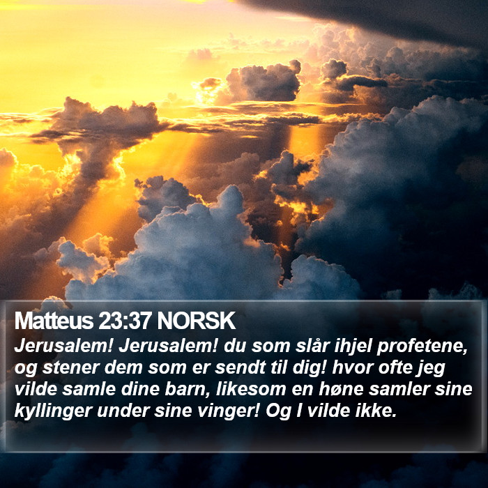 Matteus 23:37 NORSK Bible Study