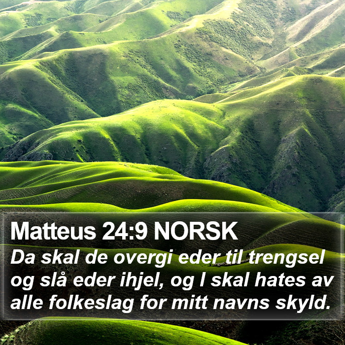 Matteus 24:9 NORSK Bible Study