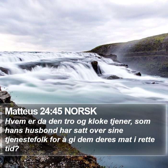 Matteus 24:45 NORSK Bible Study