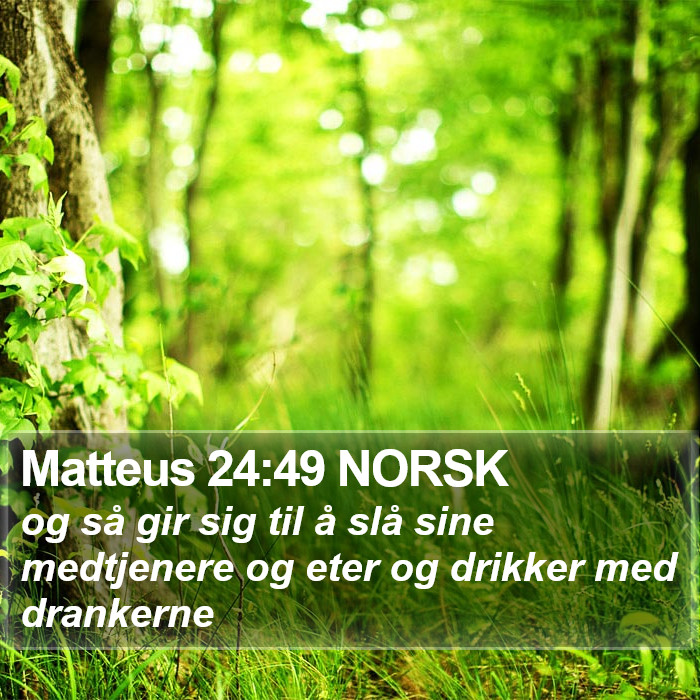 Matteus 24:49 NORSK Bible Study