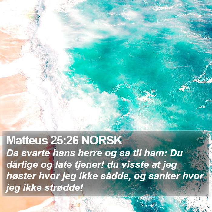 Matteus 25:26 NORSK Bible Study