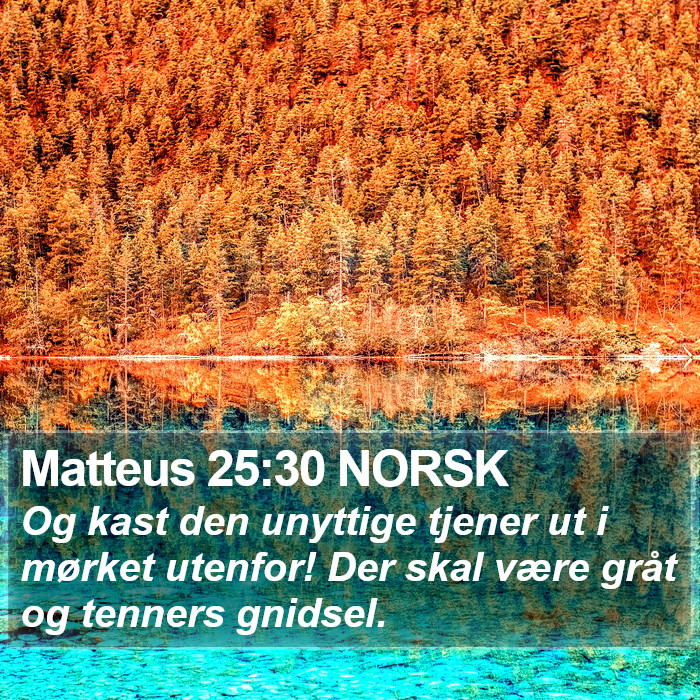 Matteus 25:30 NORSK Bible Study