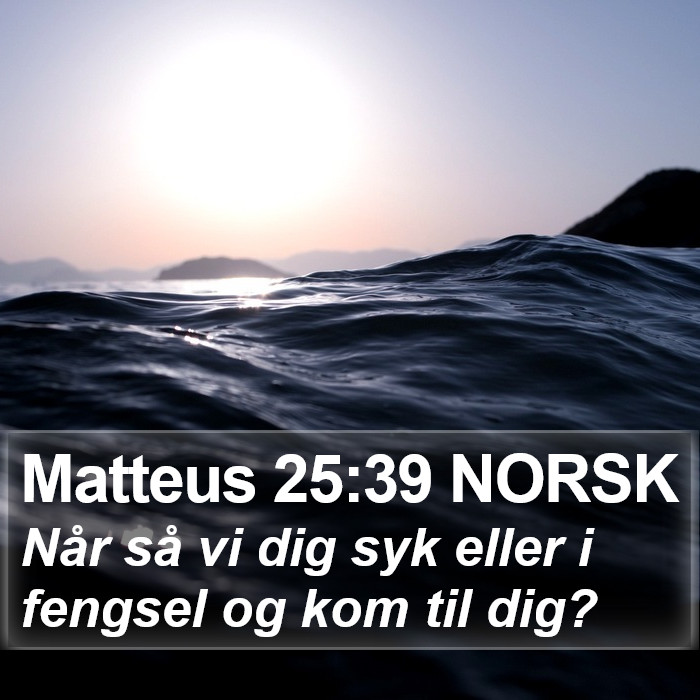 Matteus 25:39 NORSK Bible Study