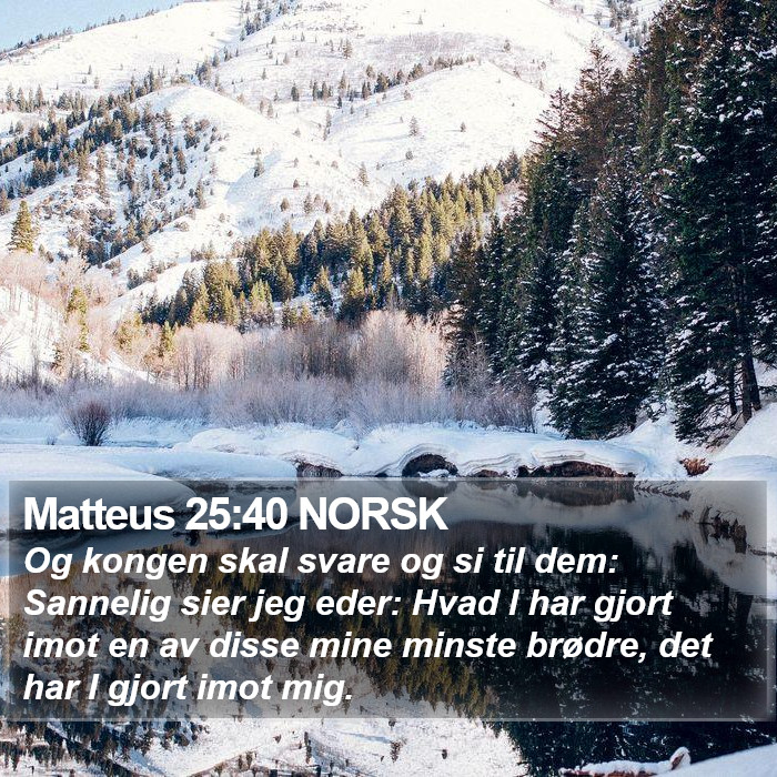 Matteus 25:40 NORSK Bible Study