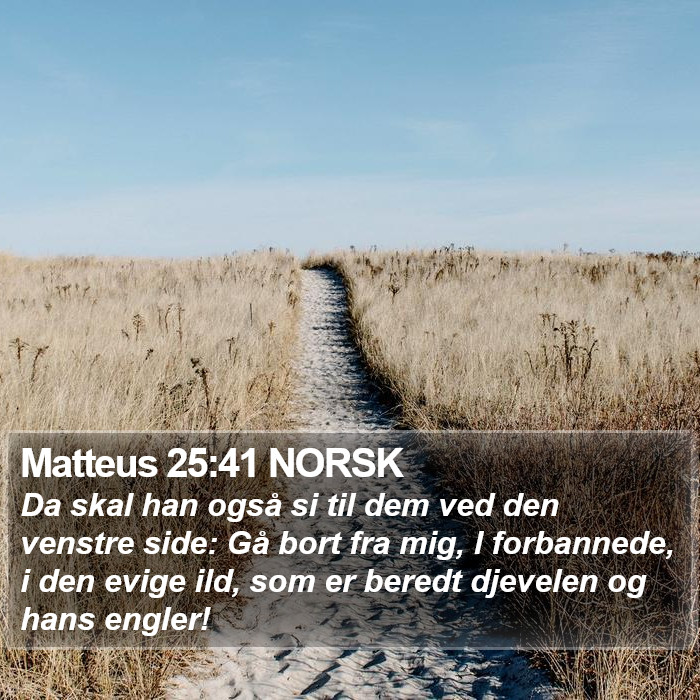 Matteus 25:41 NORSK Bible Study