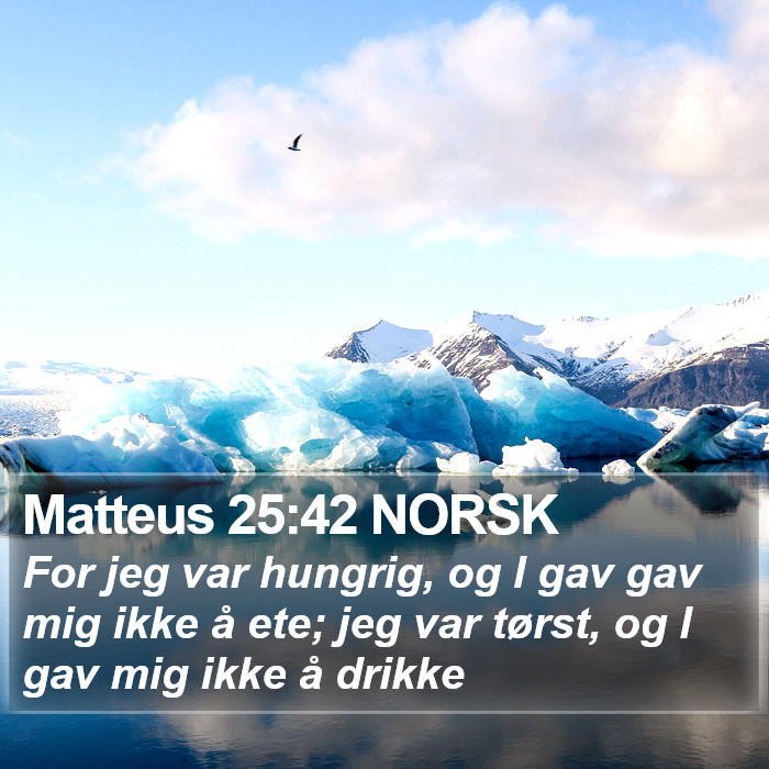 Matteus 25:42 NORSK Bible Study