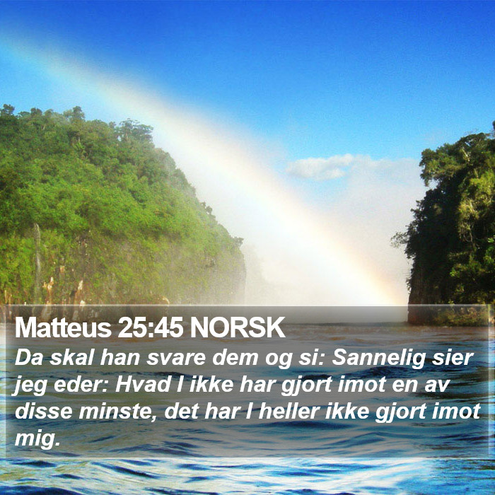 Matteus 25:45 NORSK Bible Study