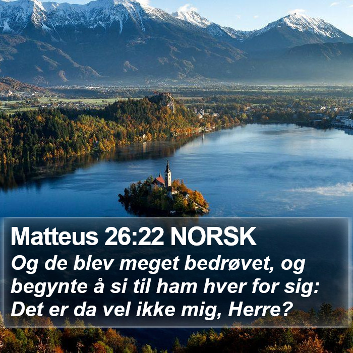 Matteus 26:22 NORSK Bible Study