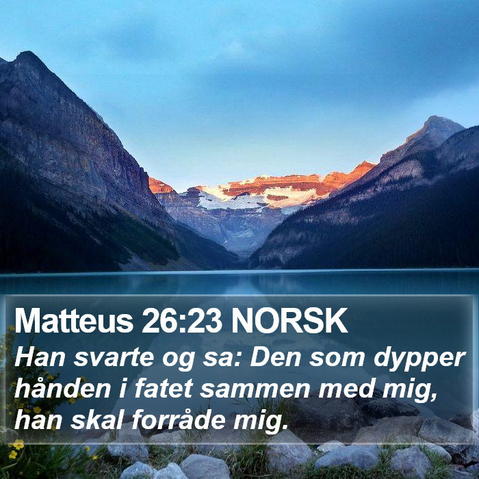 Matteus 26:23 NORSK Bible Study