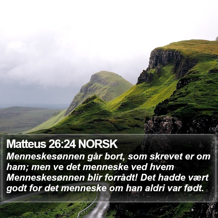 Matteus 26:24 NORSK Bible Study