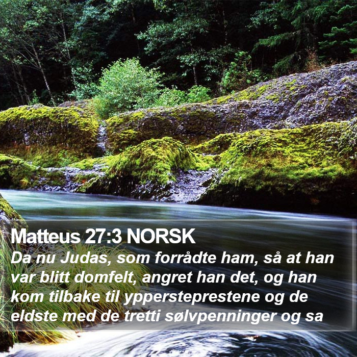 Matteus 27:3 NORSK Bible Study