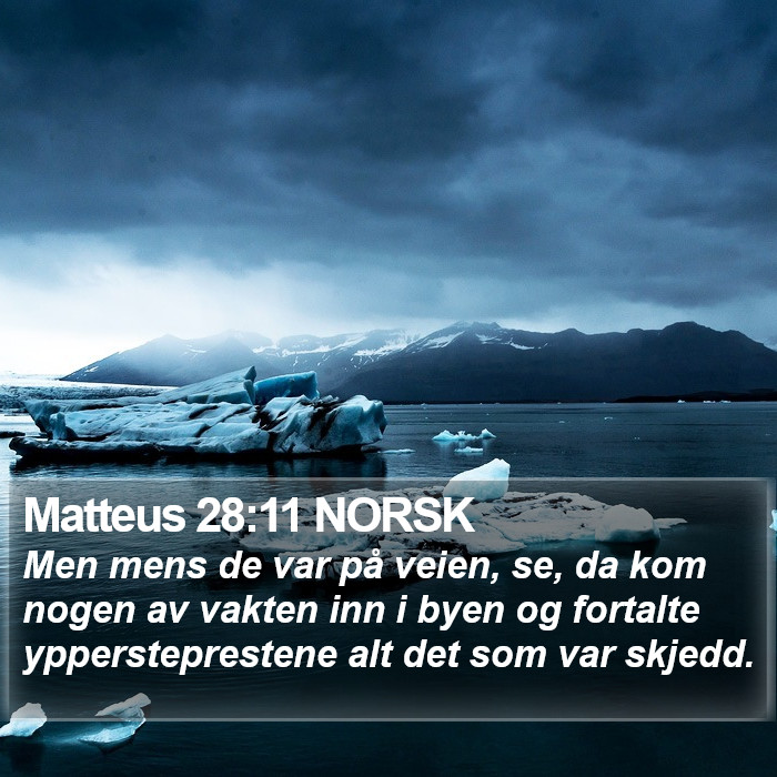 Matteus 28:11 NORSK Bible Study