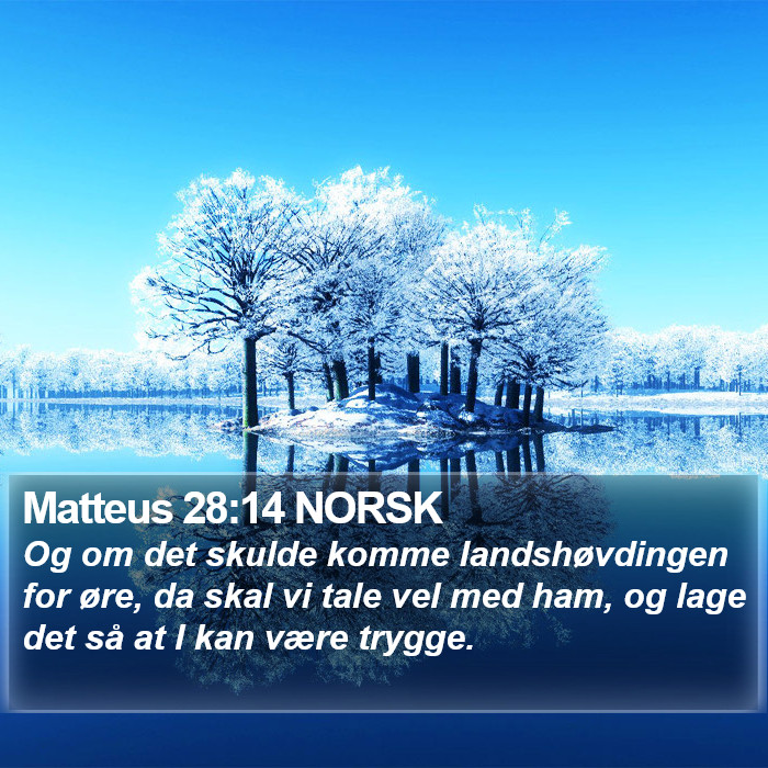 Matteus 28:14 NORSK Bible Study