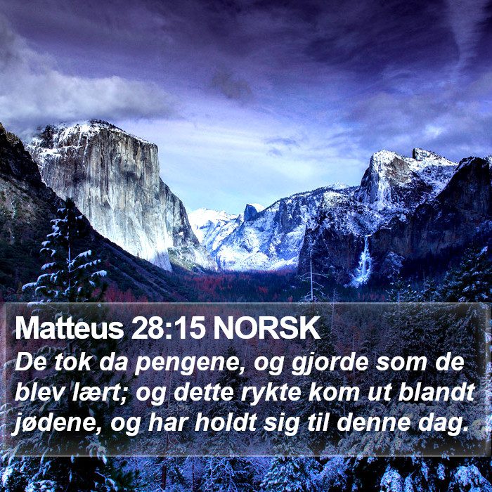 Matteus 28:15 NORSK Bible Study