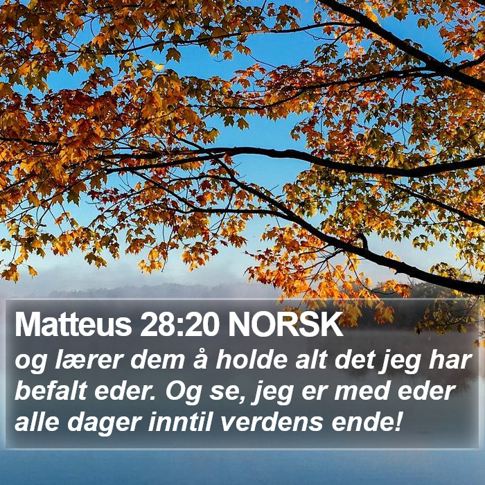 Matteus 28:20 NORSK Bible Study