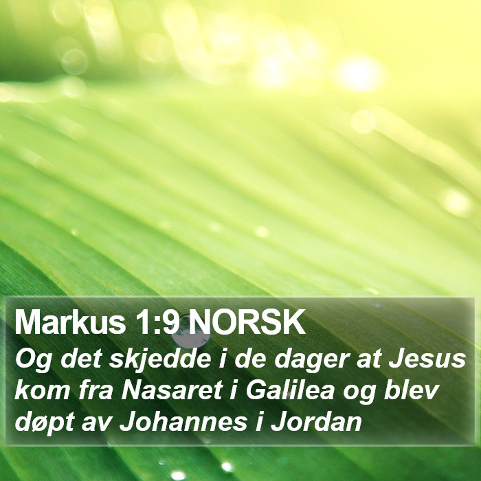 Markus 1:9 NORSK Bible Study