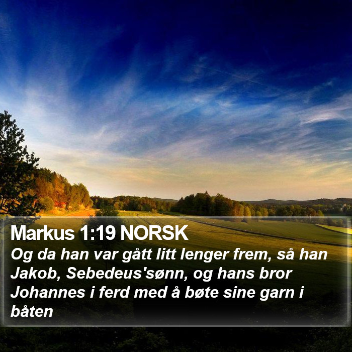 Markus 1:19 NORSK Bible Study