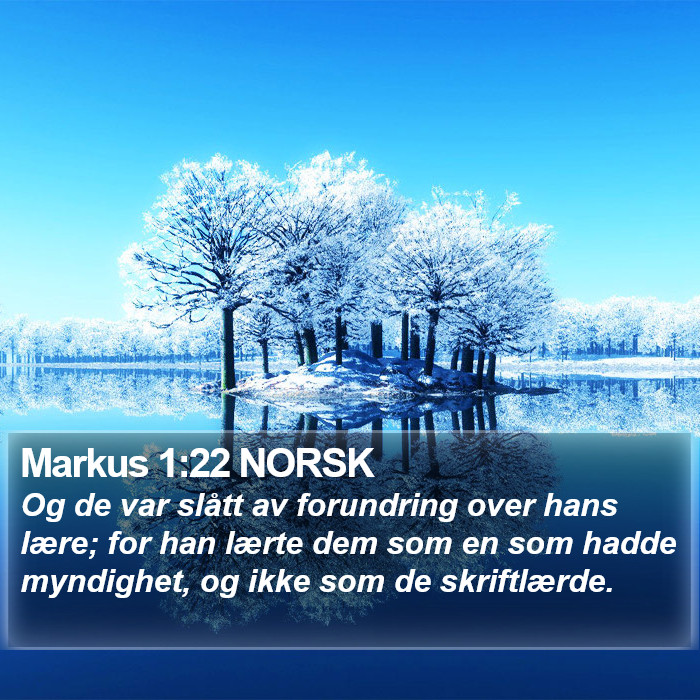 Markus 1:22 NORSK Bible Study