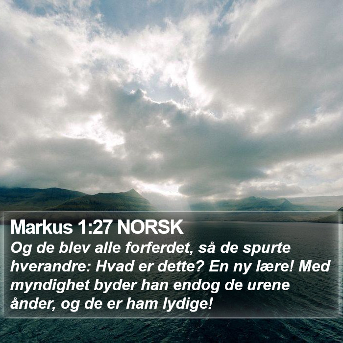 Markus 1:27 NORSK Bible Study