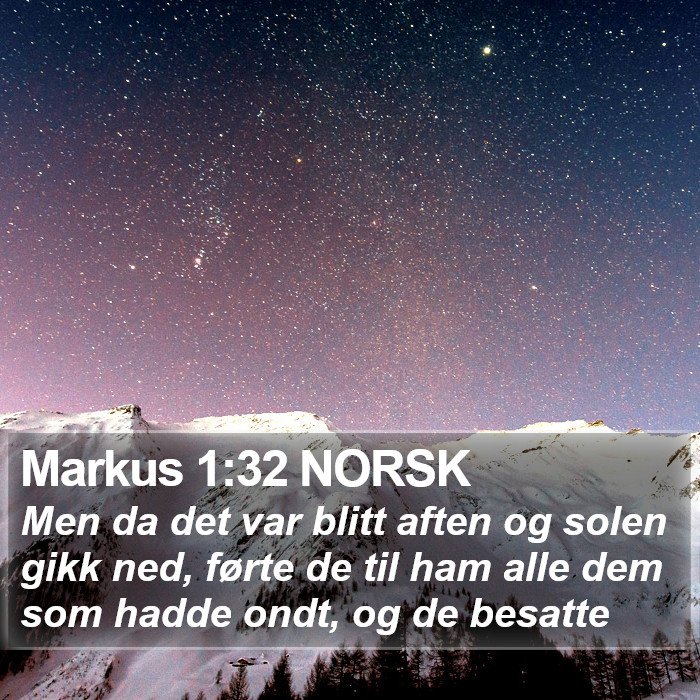 Markus 1:32 NORSK Bible Study