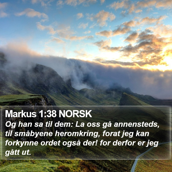 Markus 1:38 NORSK Bible Study