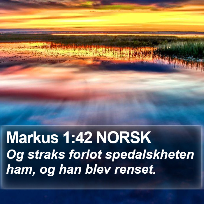 Markus 1:42 NORSK Bible Study