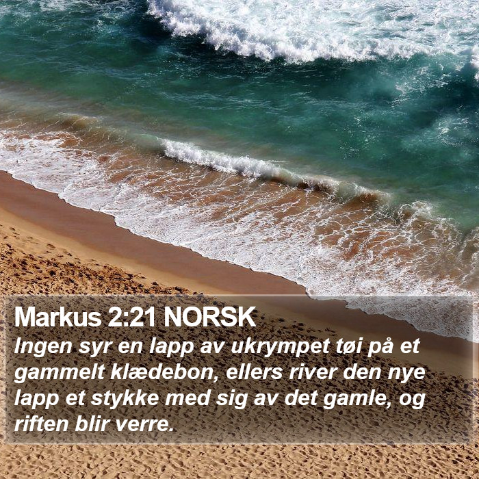 Markus 2:21 NORSK Bible Study