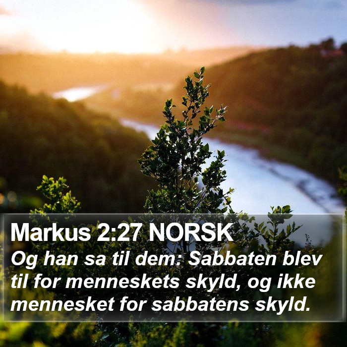 Markus 2:27 NORSK Bible Study