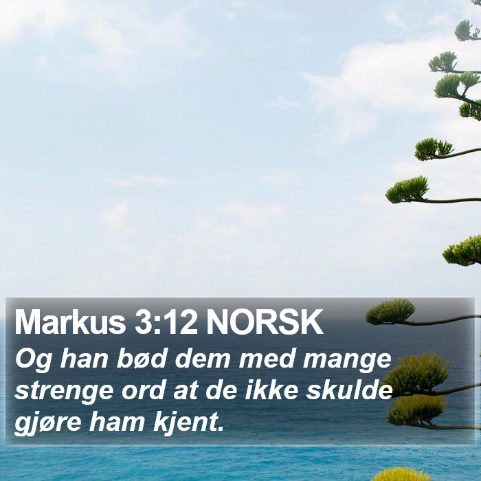 Markus 3:12 NORSK Bible Study