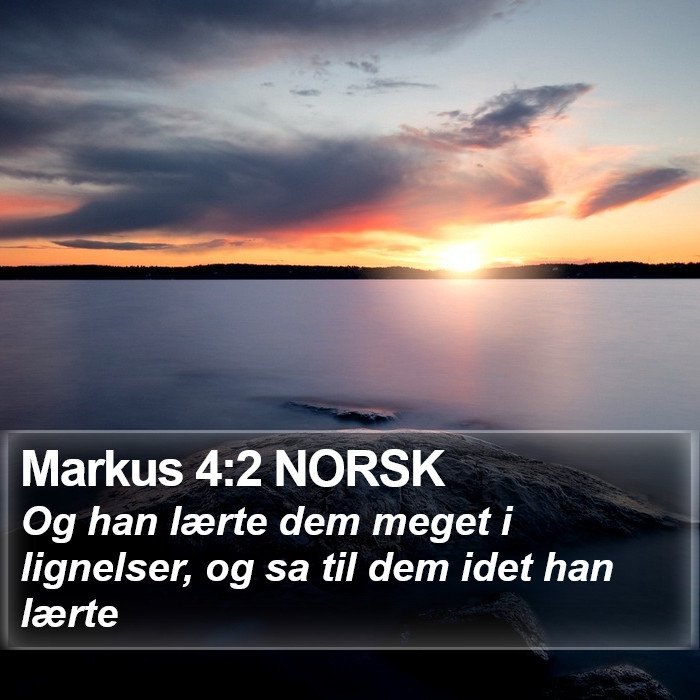 Markus 4:2 NORSK Bible Study