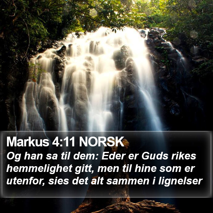 Markus 4:11 NORSK Bible Study