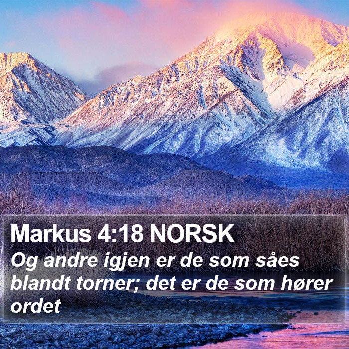 Markus 4:18 NORSK Bible Study