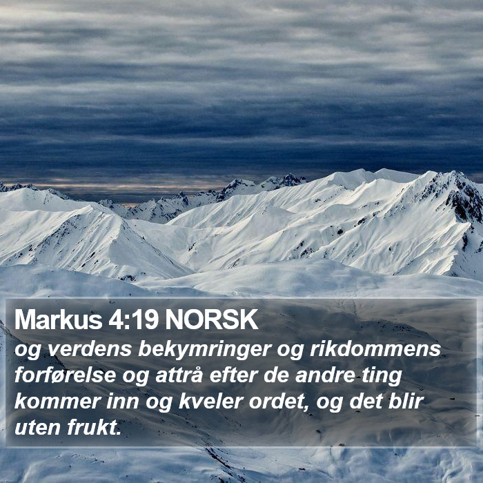 Markus 4:19 NORSK Bible Study