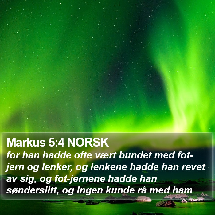 Markus 5:4 NORSK Bible Study