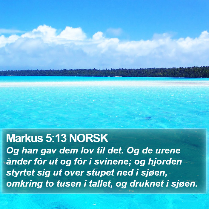 Markus 5:13 NORSK Bible Study