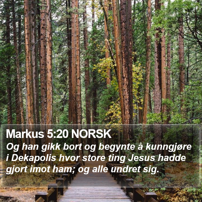 Markus 5:20 NORSK Bible Study