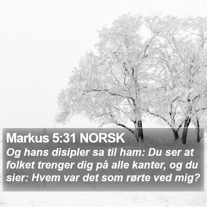 Markus 5:31 NORSK Bible Study