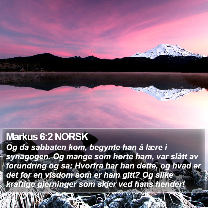 Markus 6:2 NORSK Bible Study