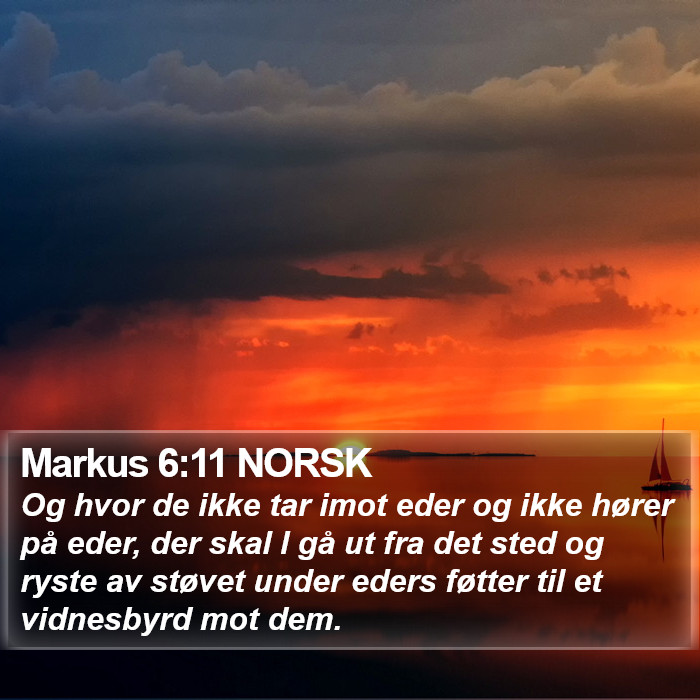 Markus 6:11 NORSK Bible Study