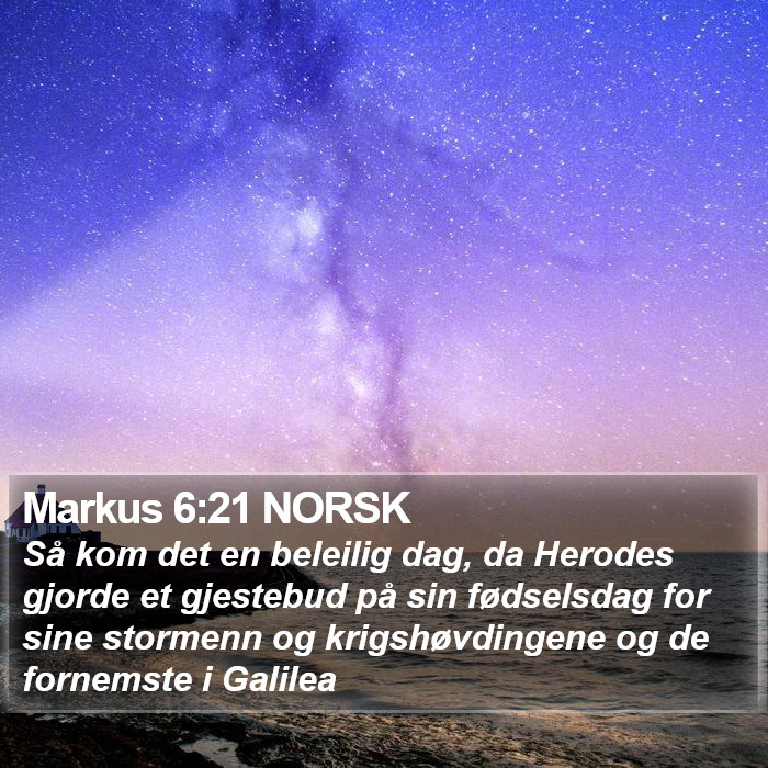 Markus 6:21 NORSK Bible Study